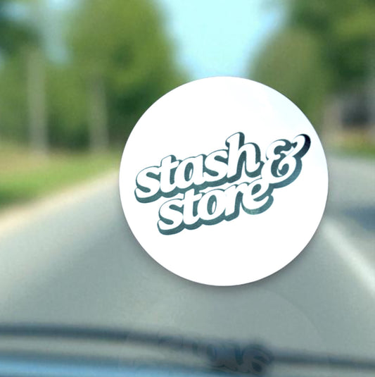 Plastic License Holder 90mm dia Plastic with 59 mm dia print Gloss white applied to Plastic LDH